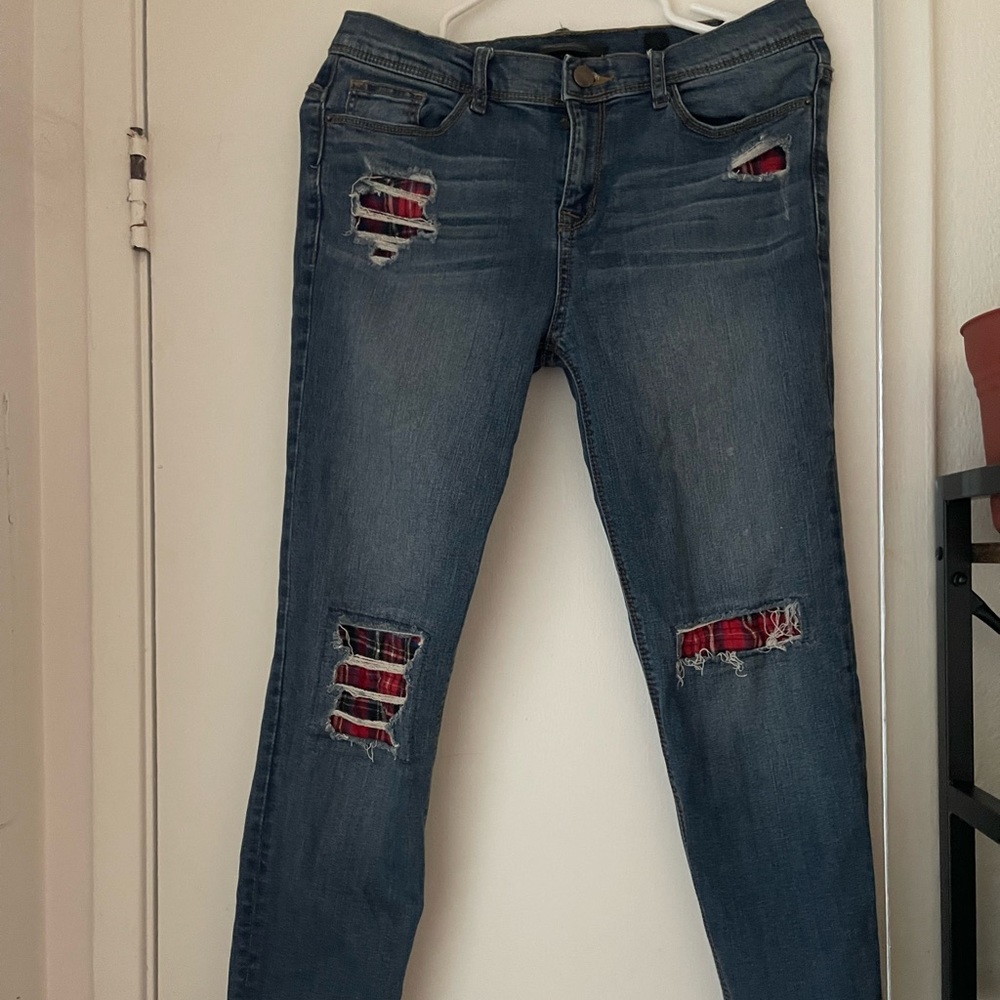 Distressed jeans
